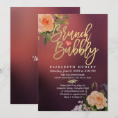 Brunch Bubble Vrijgezellenfeest Floral String Ligh Kaart (Voorkant / Achterkant)