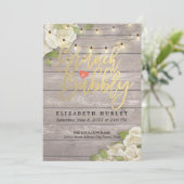 Brunch Bubble Vrijgezellenfeest Floral String Ligh Kaart (Staand voorkant)