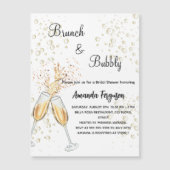 Brunch Bubble Vrijgezellenfeest gold luxe Magnetische Uitnodiging (Voorkant)