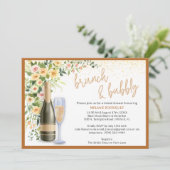 Brunch & Bubble Vrijgezellenfeest Invite Kaart (Staand voorkant)