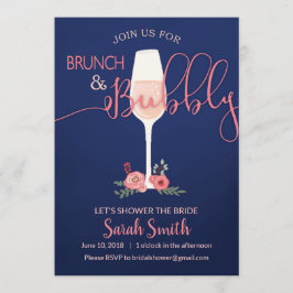 Brunch & Bubble Vrijgezellenfeest Invite Kaart