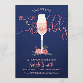 Brunch & Bubble Vrijgezellenfeest Invite Kaart