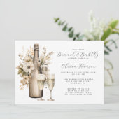 Brunch & Bubble Vrijgezellenfeest Kaart (Staand voorkant)