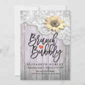 Brunch & Bubble Vrijgezellenfeest Lace Sunflower W Kaart (Voorkant)