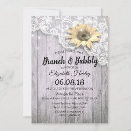 Brunch & Bubble Vrijgezellenfeest Lace Sunflower W Kaart