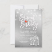 Brunch Bubble Vrijgezellenfeest Mason Jar String L Kaart (Voorkant)