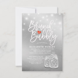 Brunch Bubble Vrijgezellenfeest Mason Jar String L Kaart