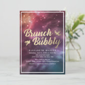 Brunch Bubble Vrijgezellenfeest Night Stars Sky Ga Kaart (Staand voorkant)