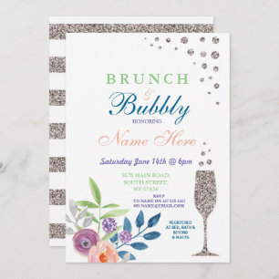 Brunch & Bubble Vrijgezellenfeest Silver Floral In Kaart