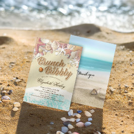 Brunch Bubble Vrijgezellenfeest Summer Beach Starf Kaart