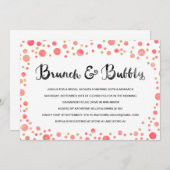 Brunch & Bubble | Vrijgezellenfeest Uitnodiging (Voorkant / Achterkant)