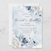 Brunch Bubble Vrijgezellenfeest Waterverf Blue Flo Kaart (Voorkant)