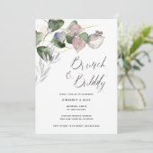 Brunch Bubble Vrijgezellenfeest Waterverf Eucalypt Kaart (Staand voorkant)