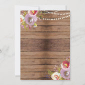 Brunch & Bubble Vrijgezellenfeest Wood Rustic Invi Kaart (Achterkant)