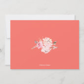 Brunch+Bubble, Waterverf Blush Pink Peonies Kaart (Achterkant)