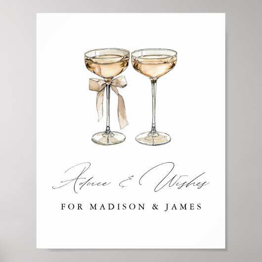 Brunch & Bubble Waterverf Champagne Vrijgezellenfe Poster (Voorkant)