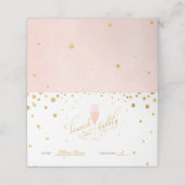 Brunch & Bubble Wedding Shower Folded Place Card Plaatskaartje (Buitenkant ongevouwen)