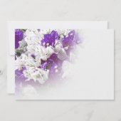 Brunch & Bubble Wit Paarse bruiloft uitnodiging (Achterkant)