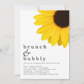 Brunch Bubble Yellow Sunflower Vrijgezellenfeest Kaart (Voorkant)