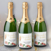 Brunch & Bubbly Aardbei Mousserende Wijnglas Sparkling Wijnetiket