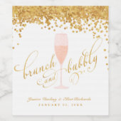 Brunch & Bubbly Bachelorette Verlovingsbrunch Wijn Etiket (Enkel label)