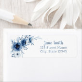 BRUNCH & BUBBLY Blauwe Bloemige Bruidsfeest  Etiket (Insitu)