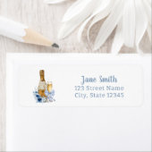 BRUNCH & BUBBLY Blauwe Bloemige Bruidsmeisjes Brui Etiket (Insitu)