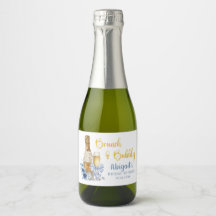 BRUNCH & BUBBLY Blauwe Bloemige Bruidsmeisjes Brui