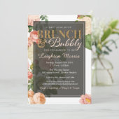 Brunch & Bubbly Bloemen Vrijgezellenfeest Kaart (Staand voorkant)