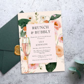 Brunch & Bubbly Bloemen Vrijgezellenfeest Kaart