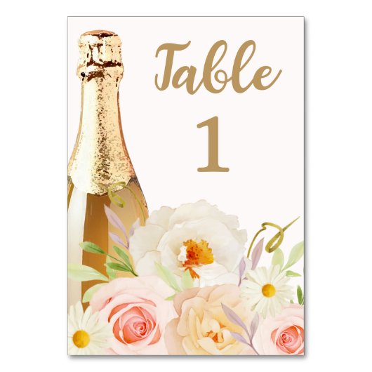 Brunch & Bubbly Bloemen Vrijgezellenfeest Kaart (Achterkant)