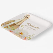 Brunch & Bubbly Bloemen Vrijgezellenfeest Papieren Bordje (Gebogen)