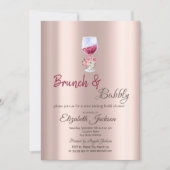Brunch & Bubbly Bloemenglas Druppels Kaart (Voorkant)