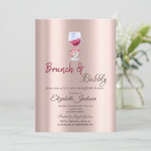 Brunch & Bubbly Bloemenglas Druppels Kaart (Staand voorkant)