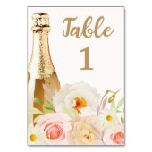 Brunch & Bubbly Bloemige Bruiloftfeest Kaart (Achterkant)
