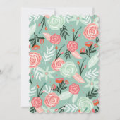 Brunch & Bubbly Bloemrijke Bruiloft Uitnodiging (Achterkant)