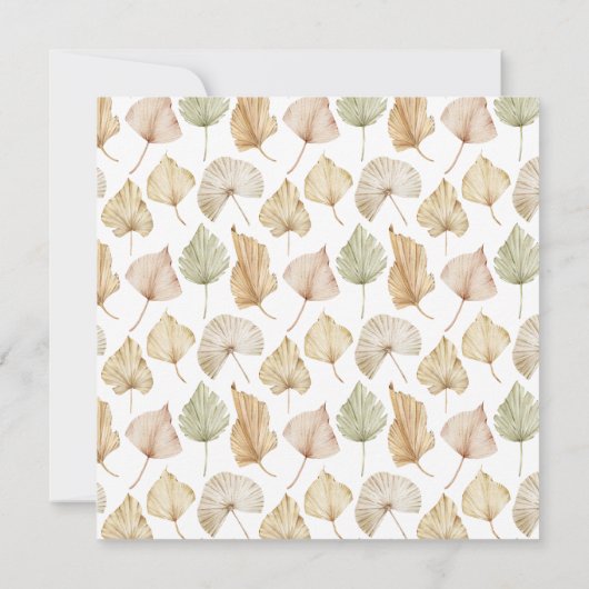 Brunch Bubbly Boho verlaat Baby shower Kaart (Achterkant)