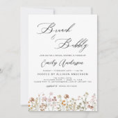 Brunch & Bubbly Boho Wildflower Vrijgezellenfeest Kaart (Voorkant)