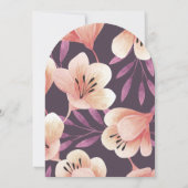 Brunch & Bubbly Bold Bloemboog Vrijgezellenfeest Kaart (Achterkant)