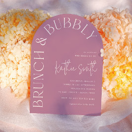 Brunch & Bubbly Bold Bloemboog Vrijgezellenfeest Kaart