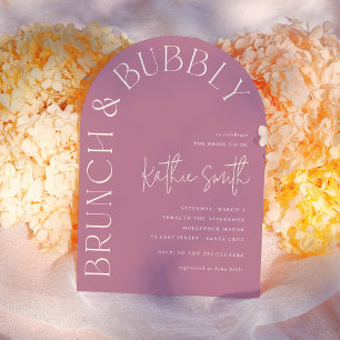 Brunch & Bubbly Bold Bloemboog Vrijgezellenfeest Kaart
