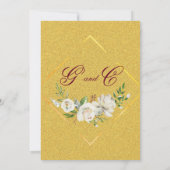 Brunch & Bubbly Bourgogne Bloemen Vrijgezellenfees Kaart (Achterkant)