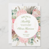 Brunch & Bubbly Bridal Shower Invitation Kaart (Voorkant)