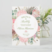 Brunch & Bubbly Bridal Shower Invitation Kaart (Staand voorkant)