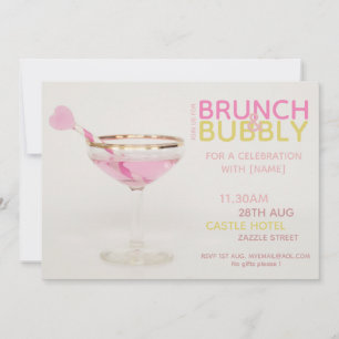 BRUNCH BUBBLY Bridesmaids Luncheon Brunch Cocktail Kaart