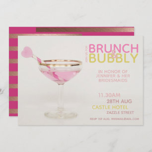 BRUNCH BUBBLY Bridesmaids Luncheon Brunch Cocktail Kaart