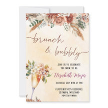 🍾 Brunch & Bubbly Bruidsuitnodiging 🌸