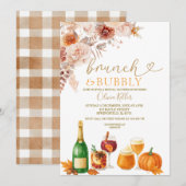 Brunch & Bubbly Burnt Orange Bridal Shower Kaart (Voorkant / Achterkant)