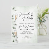 Brunch Bubbly Champagne Baby shower Kaart (Staand voorkant)