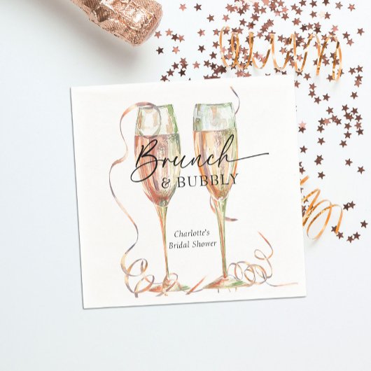 Brunch & Bubbly Champagne Bruidsfeestje Servet